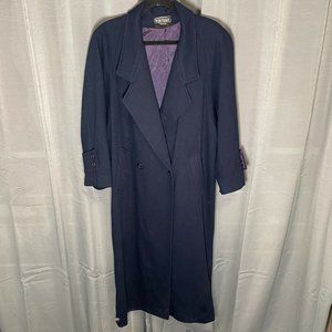 Vintage Navy Oversized Wool Coat